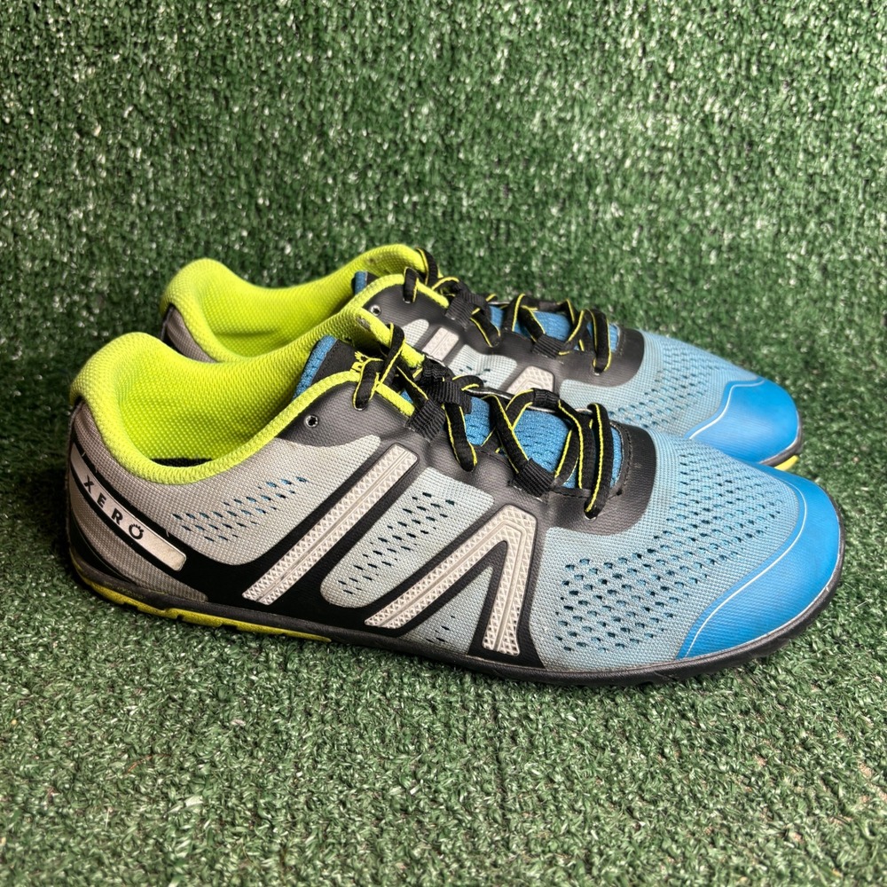 Xero HFS Lightweight Minimalist Barefoot Athletic Running Sneaker Blue Mens Sz 9
